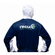 Finixa spuitoverall high-tec wit/blauw